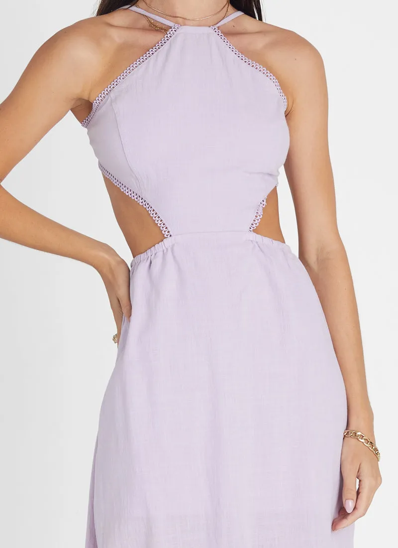 Amethyst Halter Midi Dress (SAMPLE)
