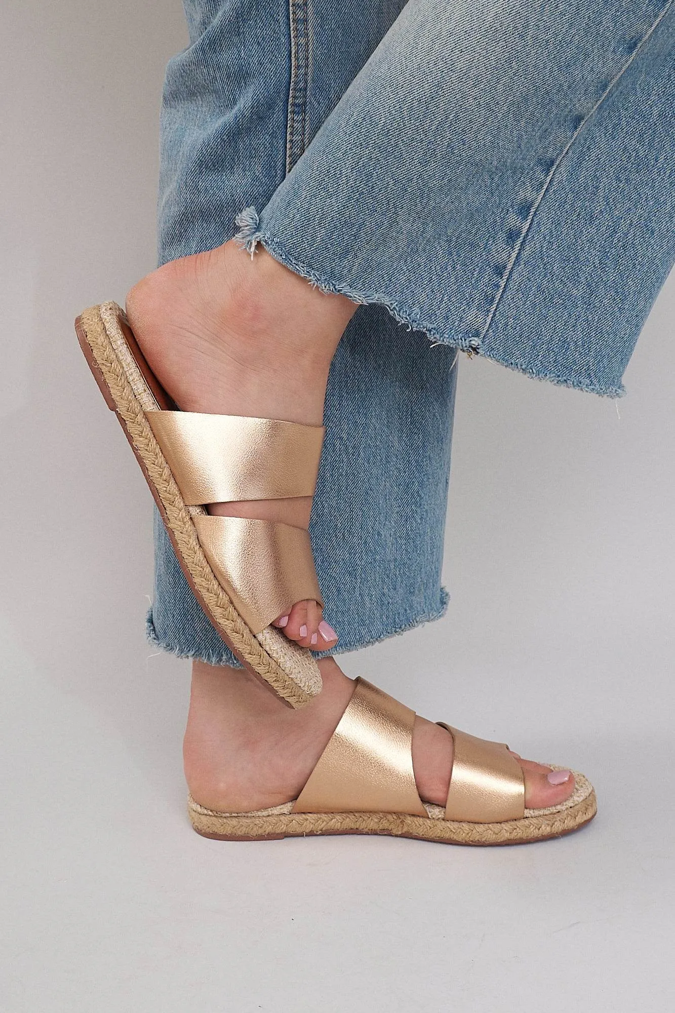 Bali Mules - Metallic Rosé