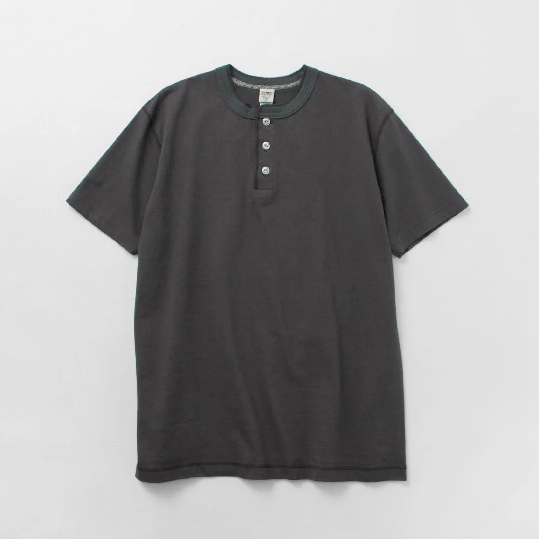 BARNS OUTFITTERS / Cozun Knitting Henry Neck Short Sleeve T-shirt SP Buttonworks