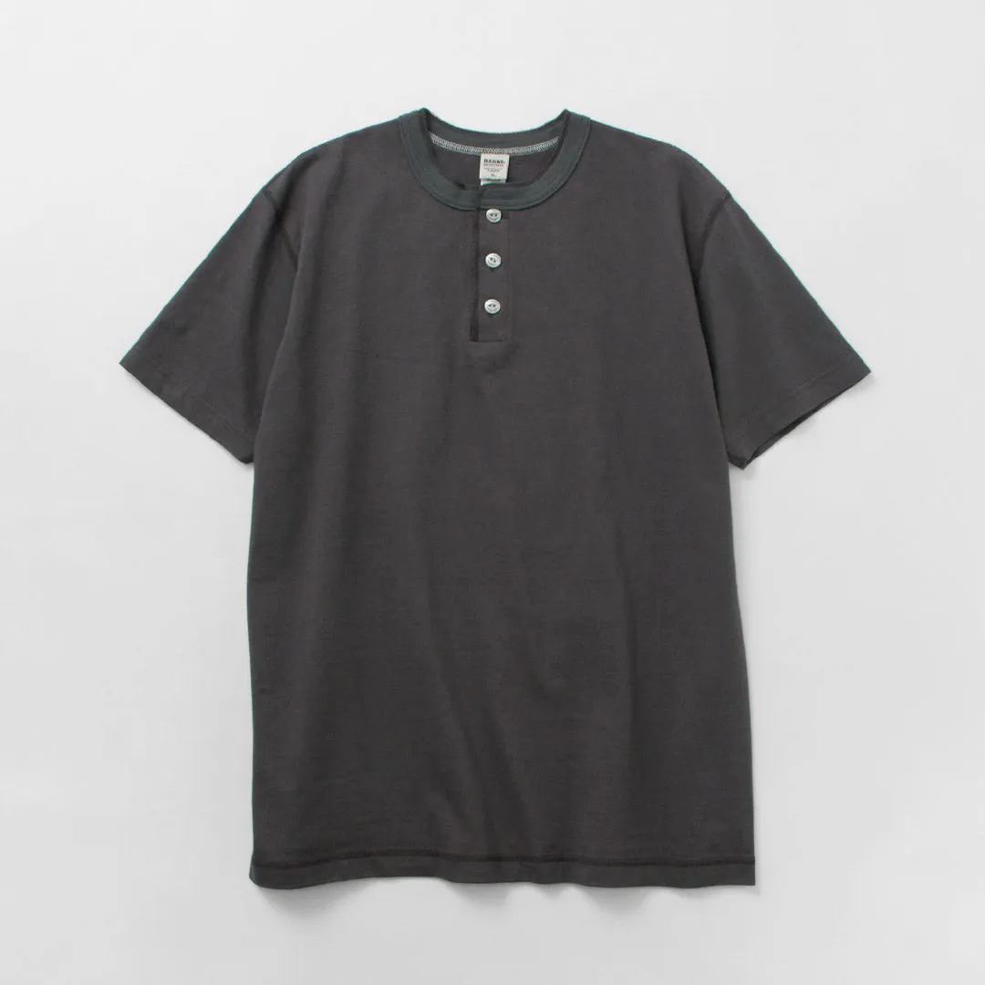 BARNS OUTFITTERS / Cozun Knitting Henry Neck Short Sleeve T-shirt SP Buttonworks