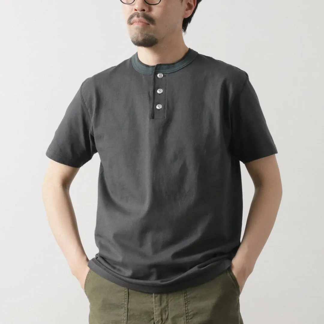 BARNS OUTFITTERS / Cozun Knitting Henry Neck Short Sleeve T-shirt SP Buttonworks