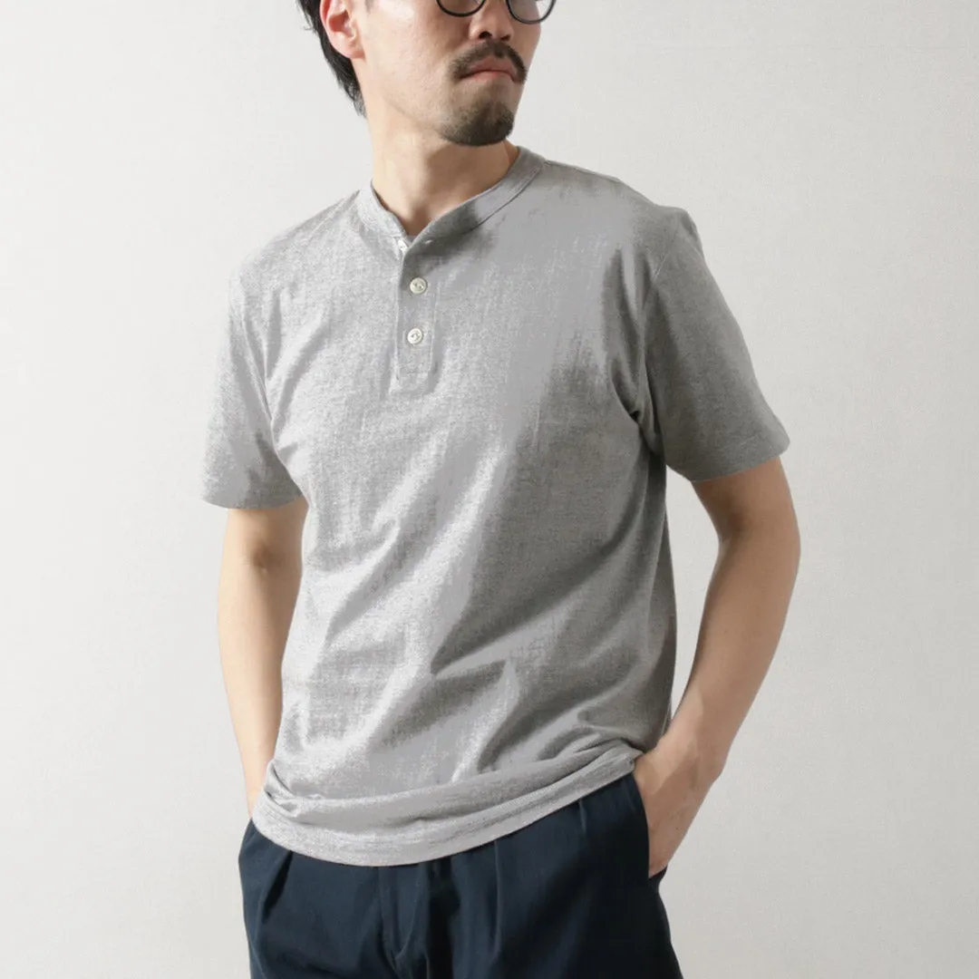 BARNS OUTFITTERS / Cozun Knitting Henry Neck Short Sleeve T-shirt SP Buttonworks