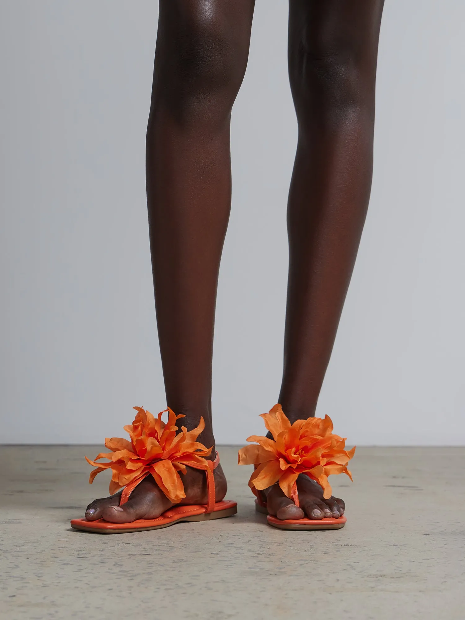 Big Flower Buckle Sandals