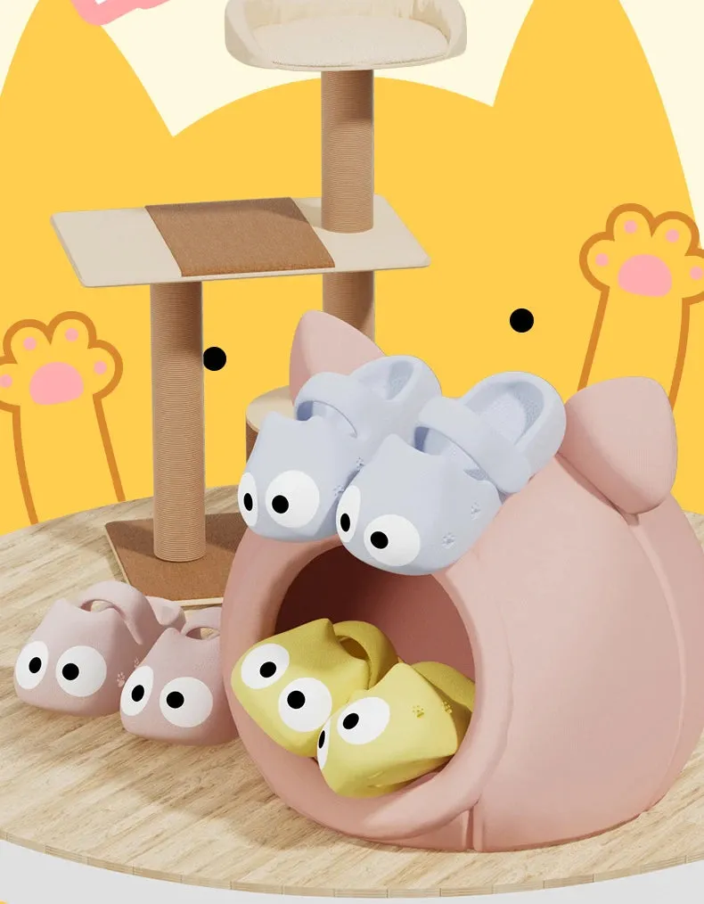 Cartoon Catie Slippers for Women Summer New Version EVA Clogs Thick-Soled Stepping On Cloud Feeling Beach Sandals