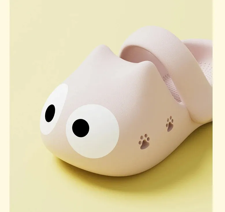 Cartoon Catie Slippers for Women Summer New Version EVA Clogs Thick-Soled Stepping On Cloud Feeling Beach Sandals