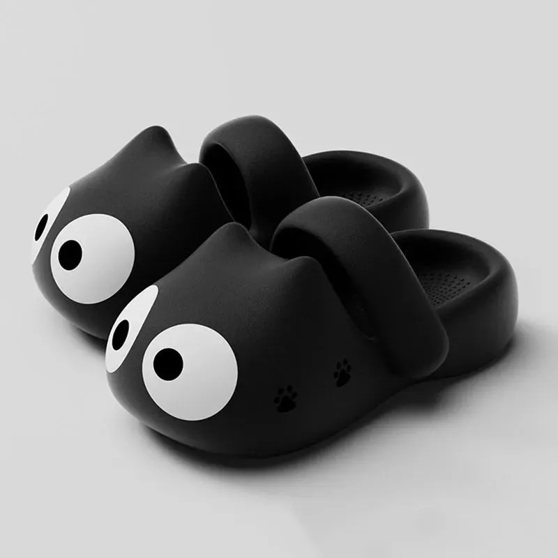 Cartoon Catie Slippers for Women Summer New Version EVA Clogs Thick-Soled Stepping On Cloud Feeling Beach Sandals