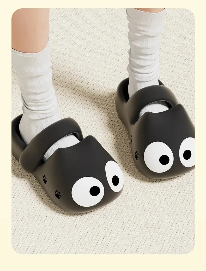 Cartoon Catie Slippers for Women Summer New Version EVA Clogs Thick-Soled Stepping On Cloud Feeling Beach Sandals