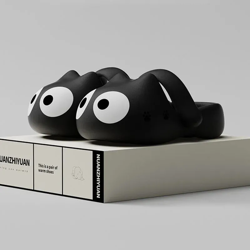 Cartoon Catie Slippers for Women Summer New Version EVA Clogs Thick-Soled Stepping On Cloud Feeling Beach Sandals