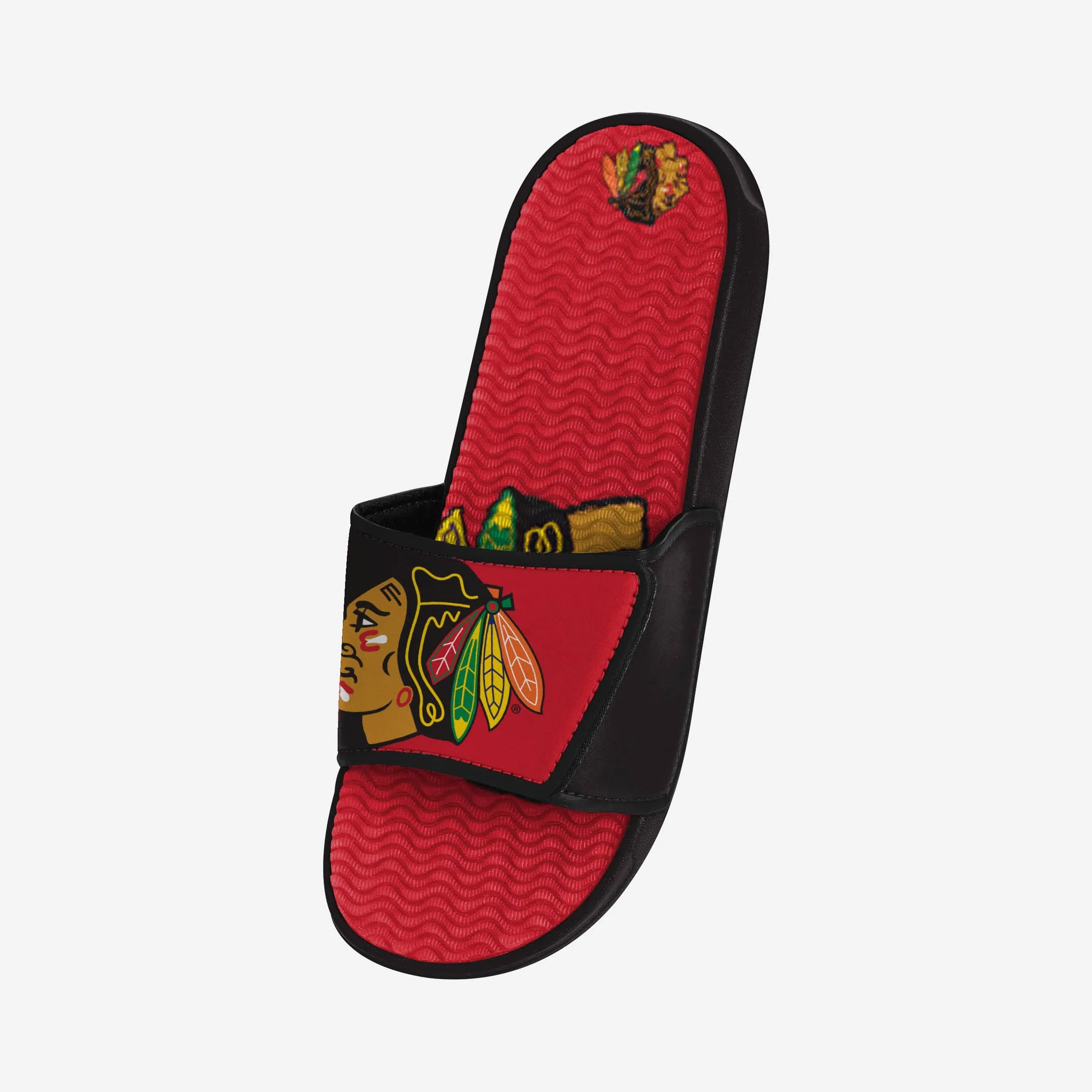Chicago Blackhawks Colorblock Big Logo Gel Slide