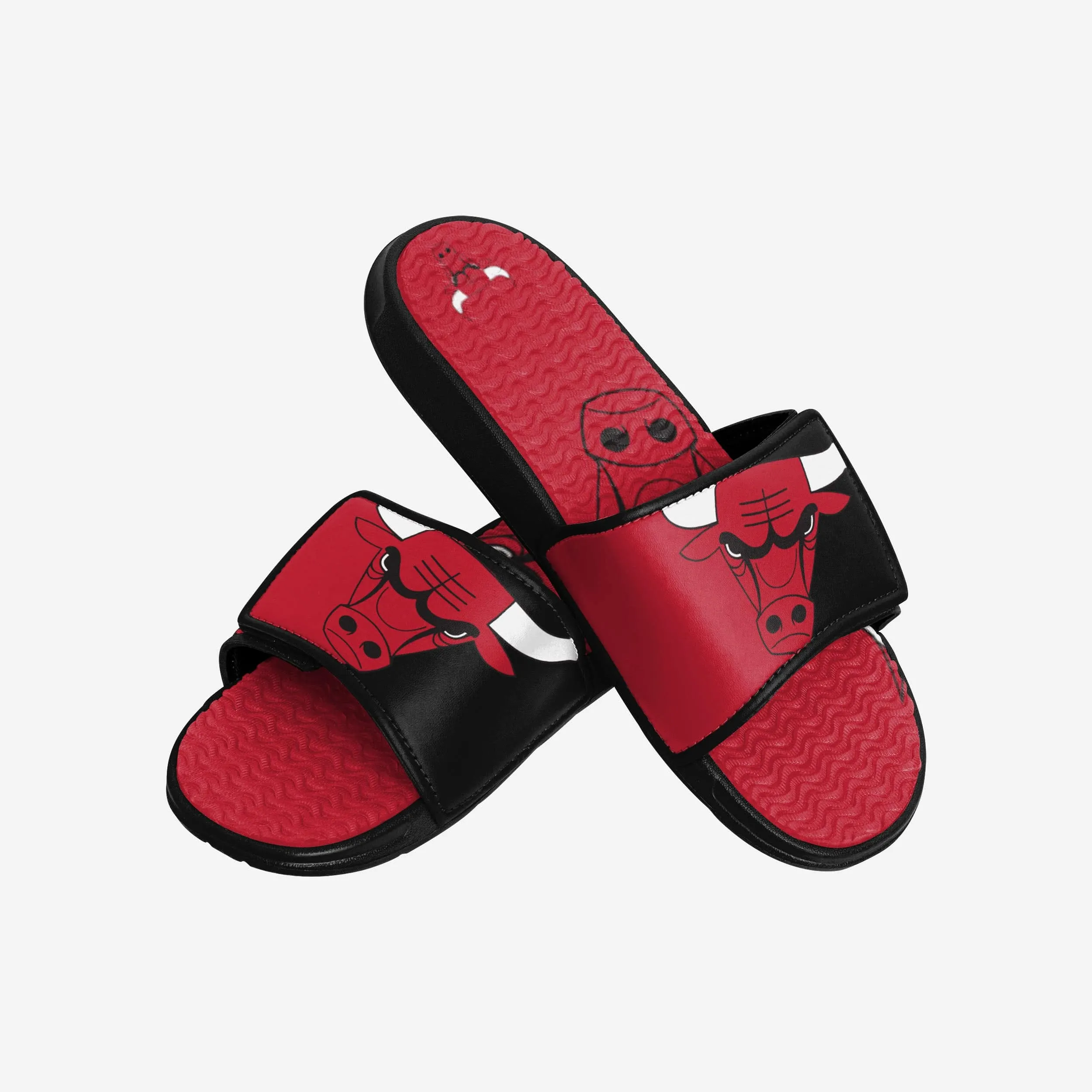 Chicago Bulls Colorblock Big Logo Gel Slide