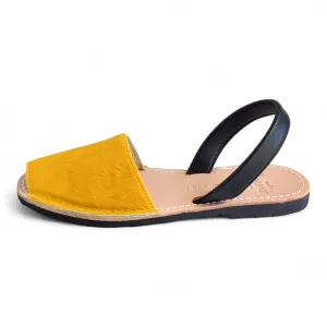 Daylily yellow Hide Avarca Sandals