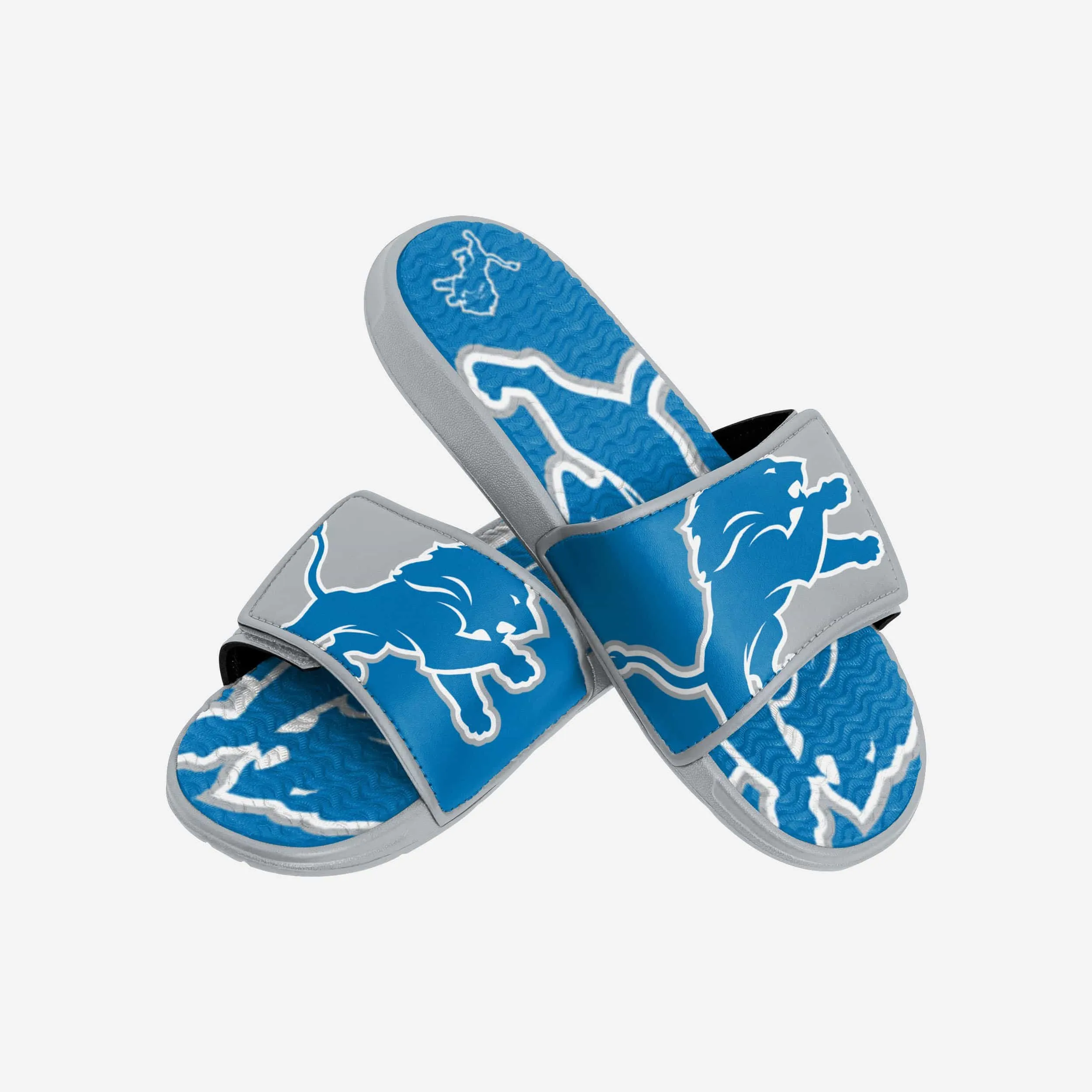 Detroit Lions Colorblock Big Logo Gel Slide