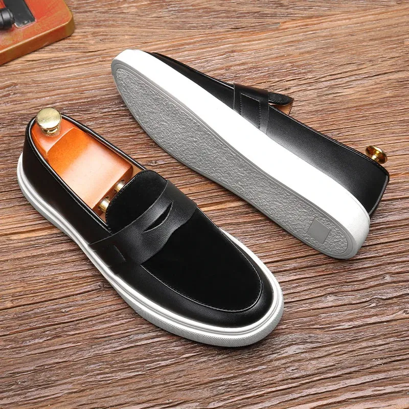 Edward Leather Suede Slip-Ons