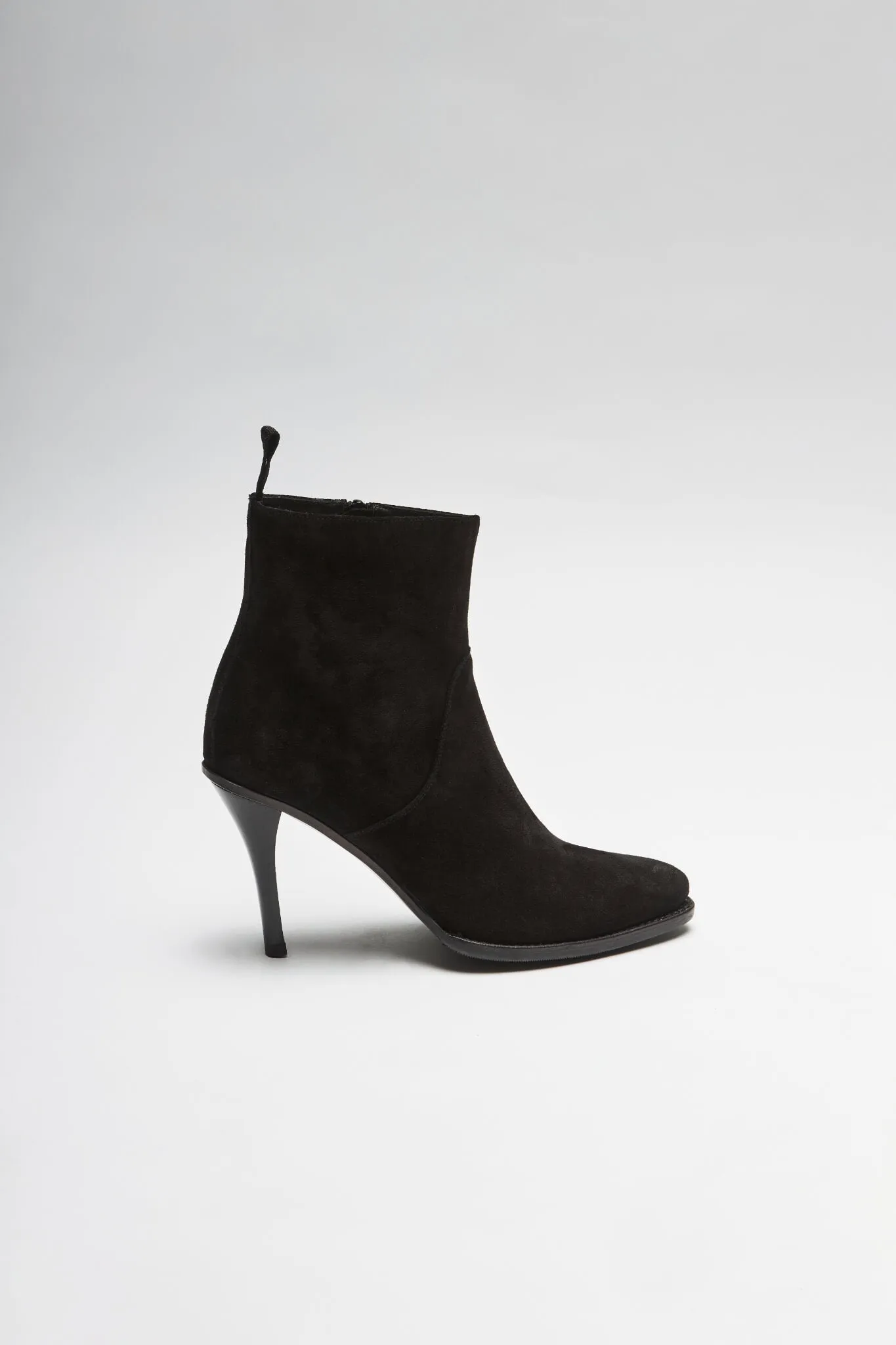 EVA Damen Suede Schwarz Lederstiefelette
