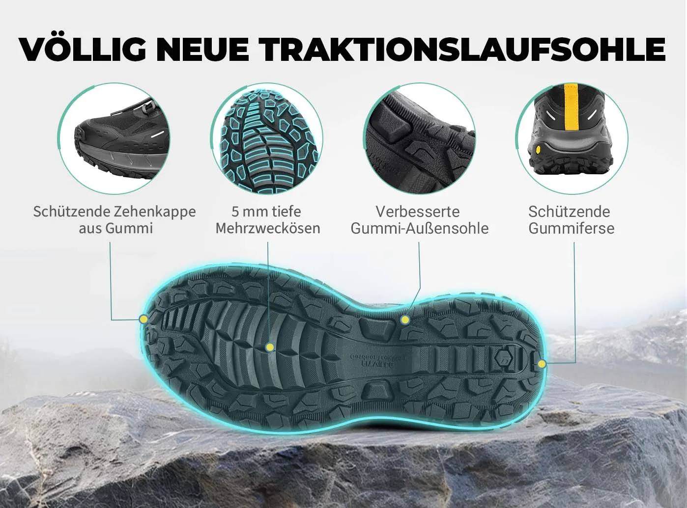 FitVille Herren Low-Top CreekCross Wanderschuhe V1