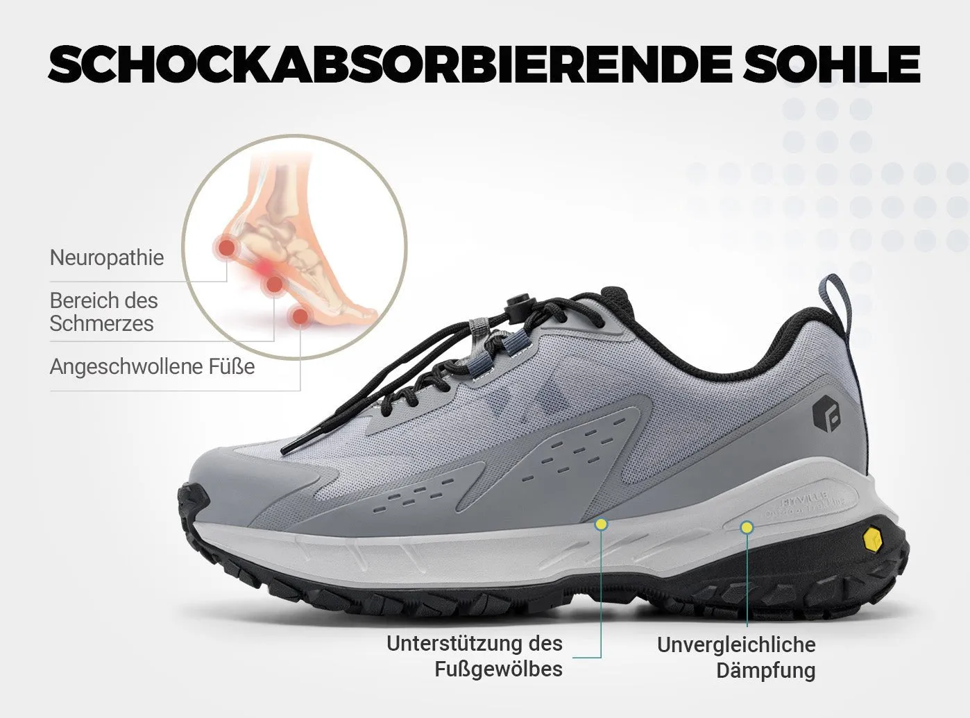 FitVille Herren Low-Top LugMax Wanderschuhe V2