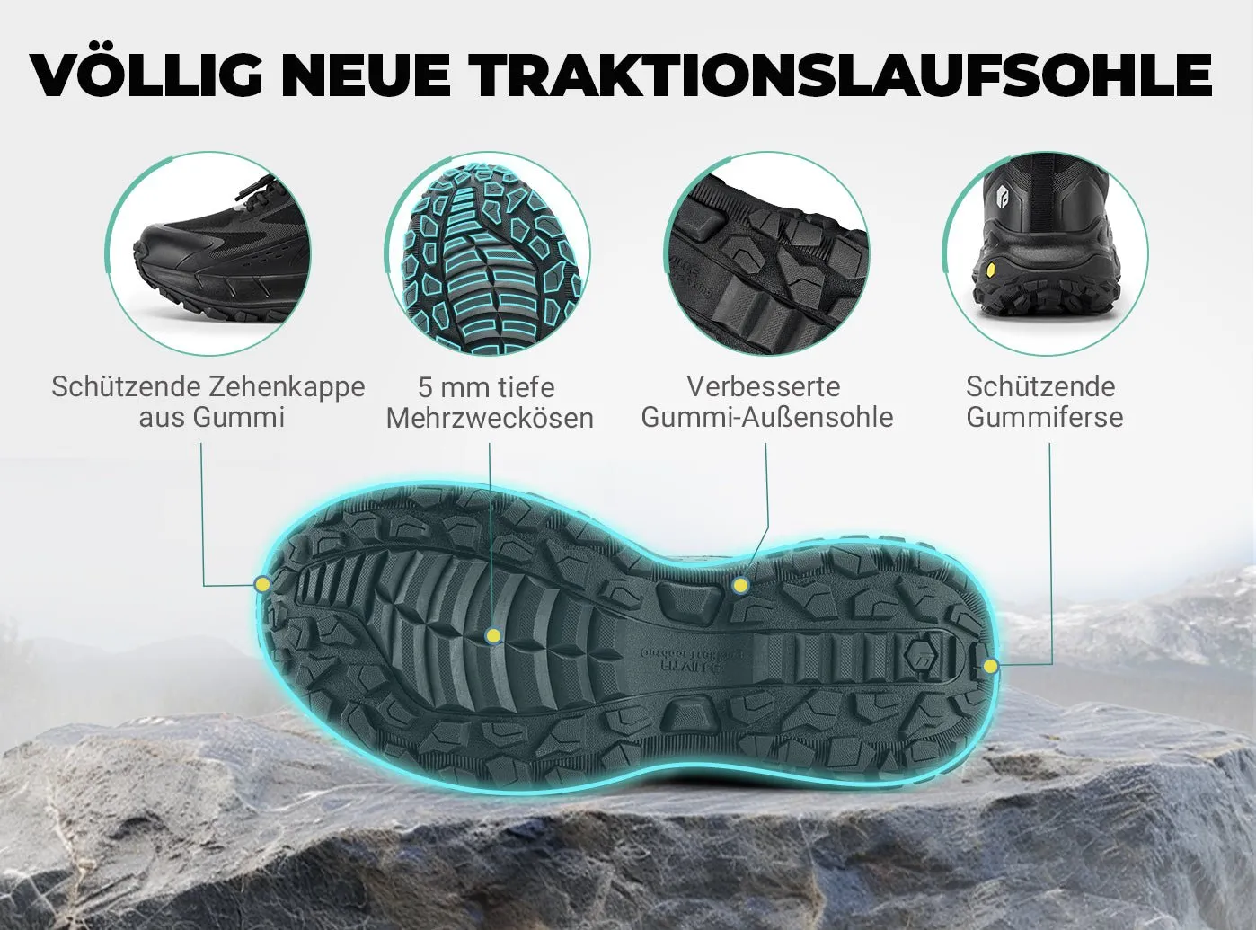 FitVille Herren Low-Top LugMax Wanderschuhe V2