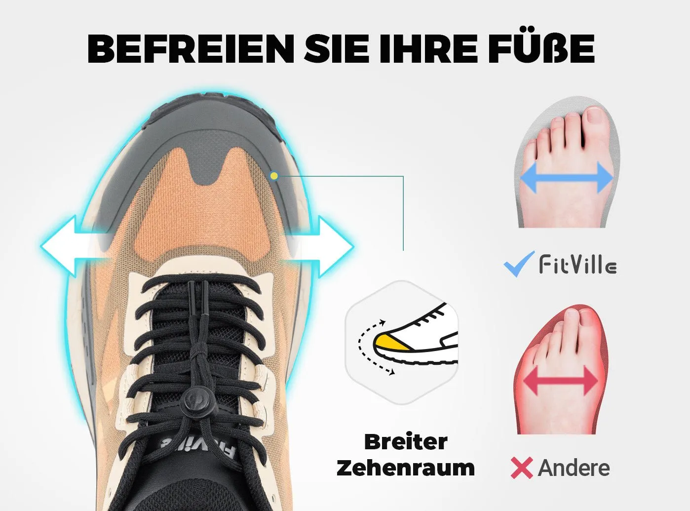 FitVille Herren Low-Top LugMax Wanderschuhe V2