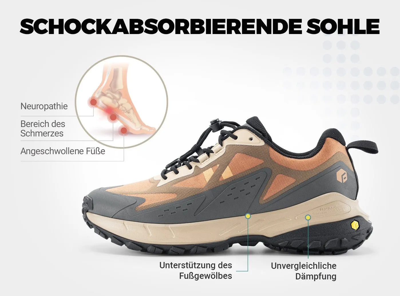 FitVille Herren Low-Top LugMax Wanderschuhe V2