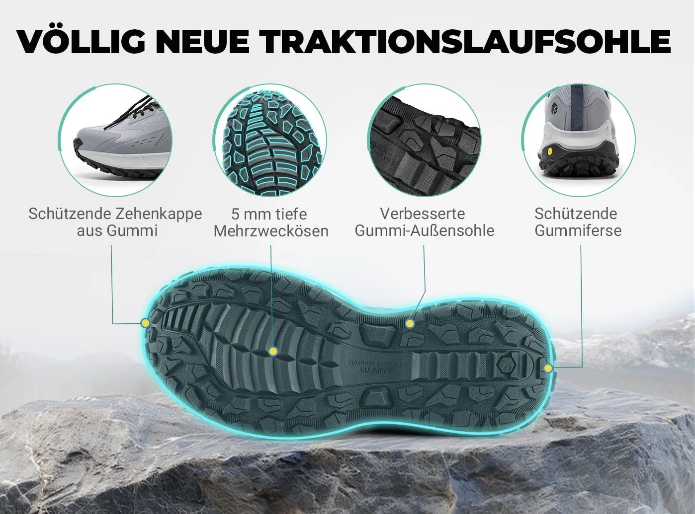 FitVille Herren Low-Top LugMax Wanderschuhe V2