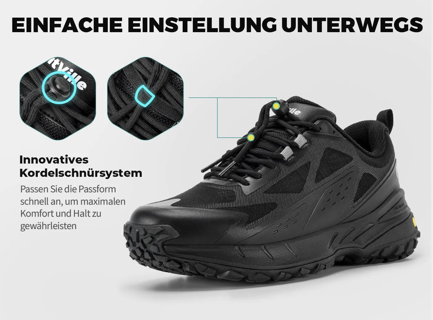 FitVille Herren Low-Top LugMax Wanderschuhe V2