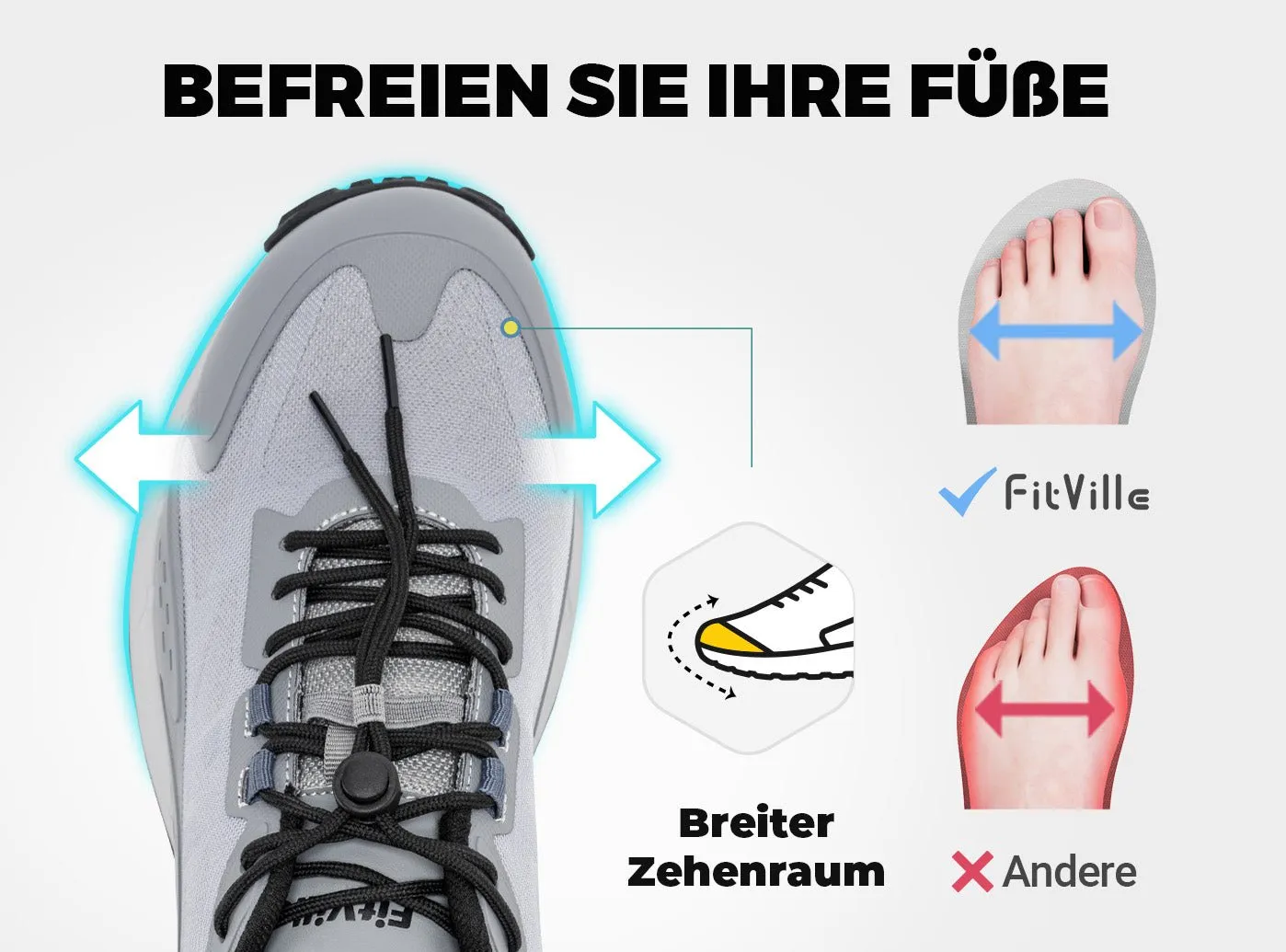FitVille Herren Low-Top LugMax Wanderschuhe V2
