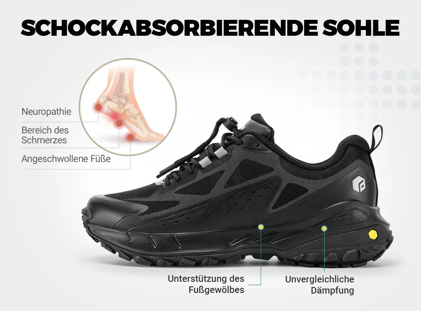 FitVille Herren Low-Top LugMax Wanderschuhe V2