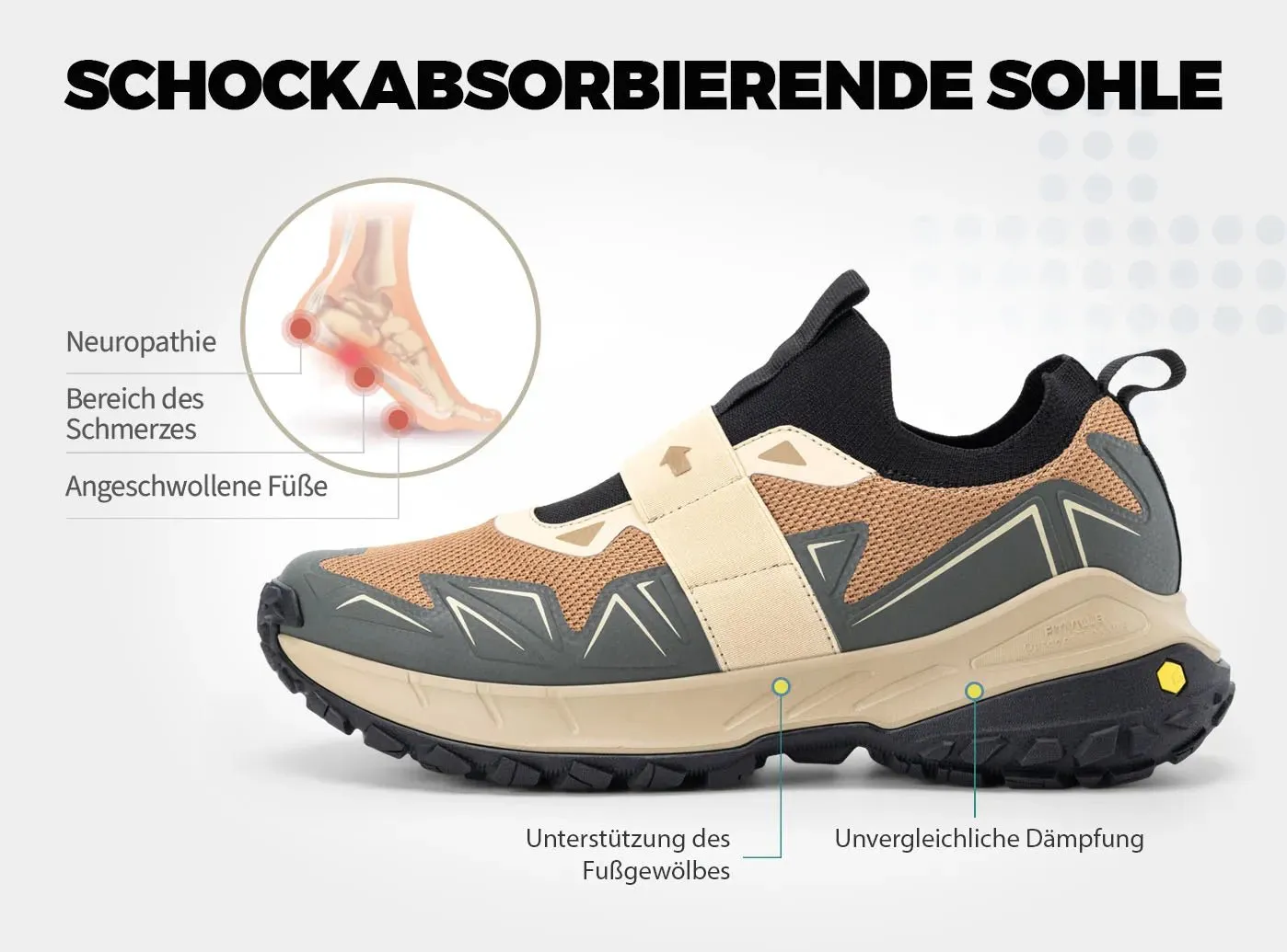 FitVille Herren Low-Top LugMax Wanderschuhe V4