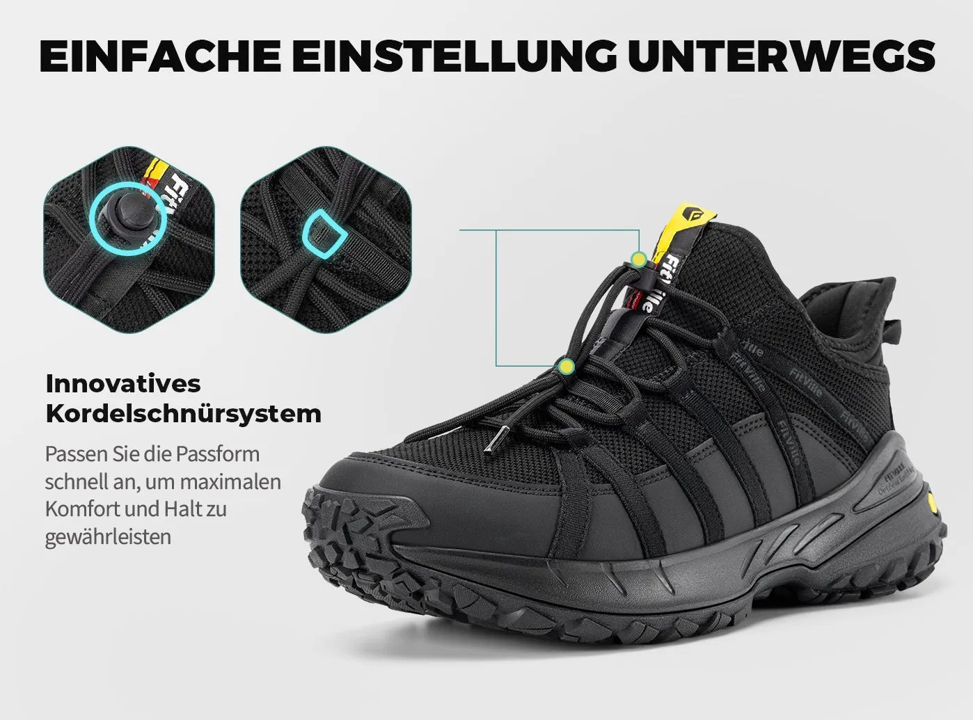 FitVille Herren Low-Top LugMax Wanderschuhe V6