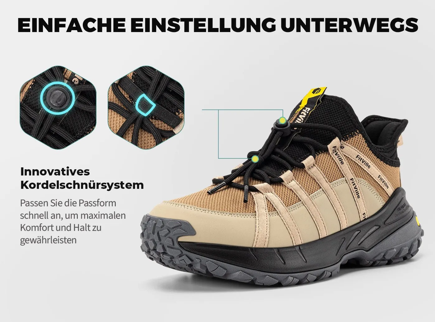 FitVille Herren Low-Top LugMax Wanderschuhe V6