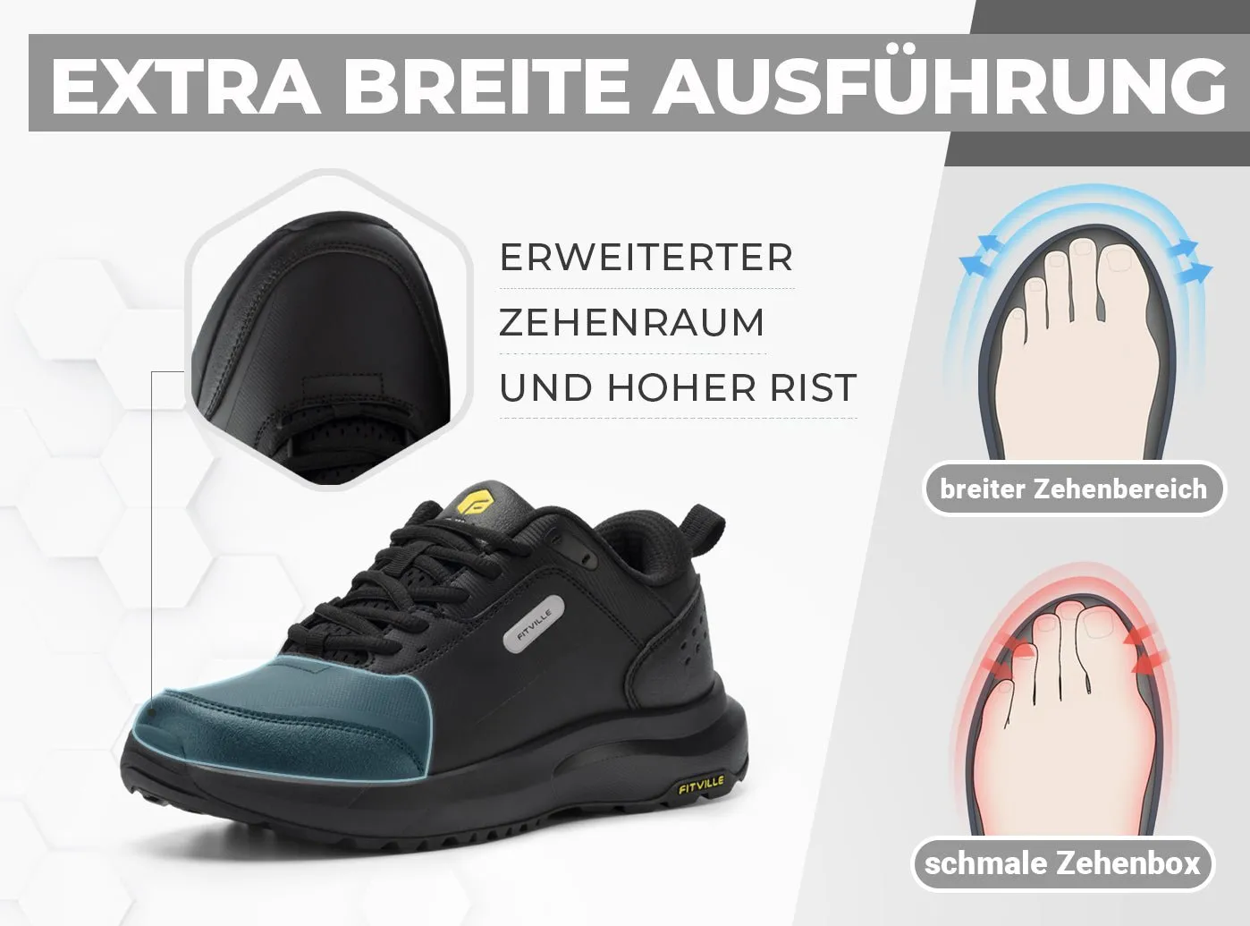 FitVille Herren Low-Top Rugged Core Wanderschuhe V1