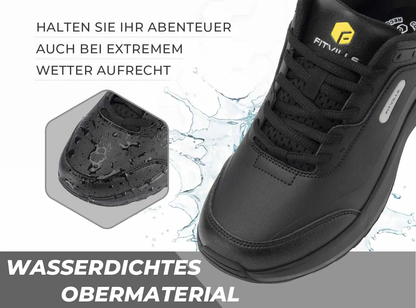 FitVille Herren Low-Top Rugged Core Wanderschuhe V1