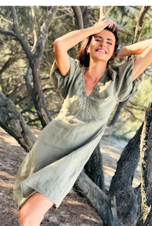 Free Spirit Peasant Dress - Leaf