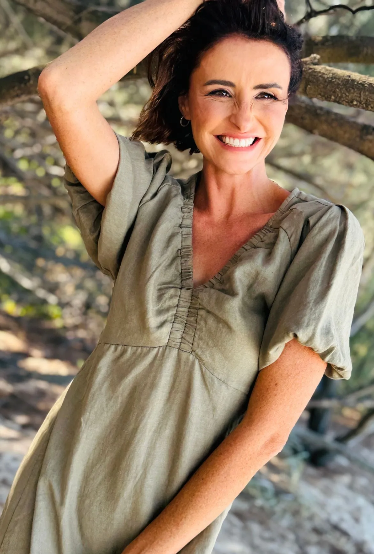 Free Spirit Peasant Dress - Leaf