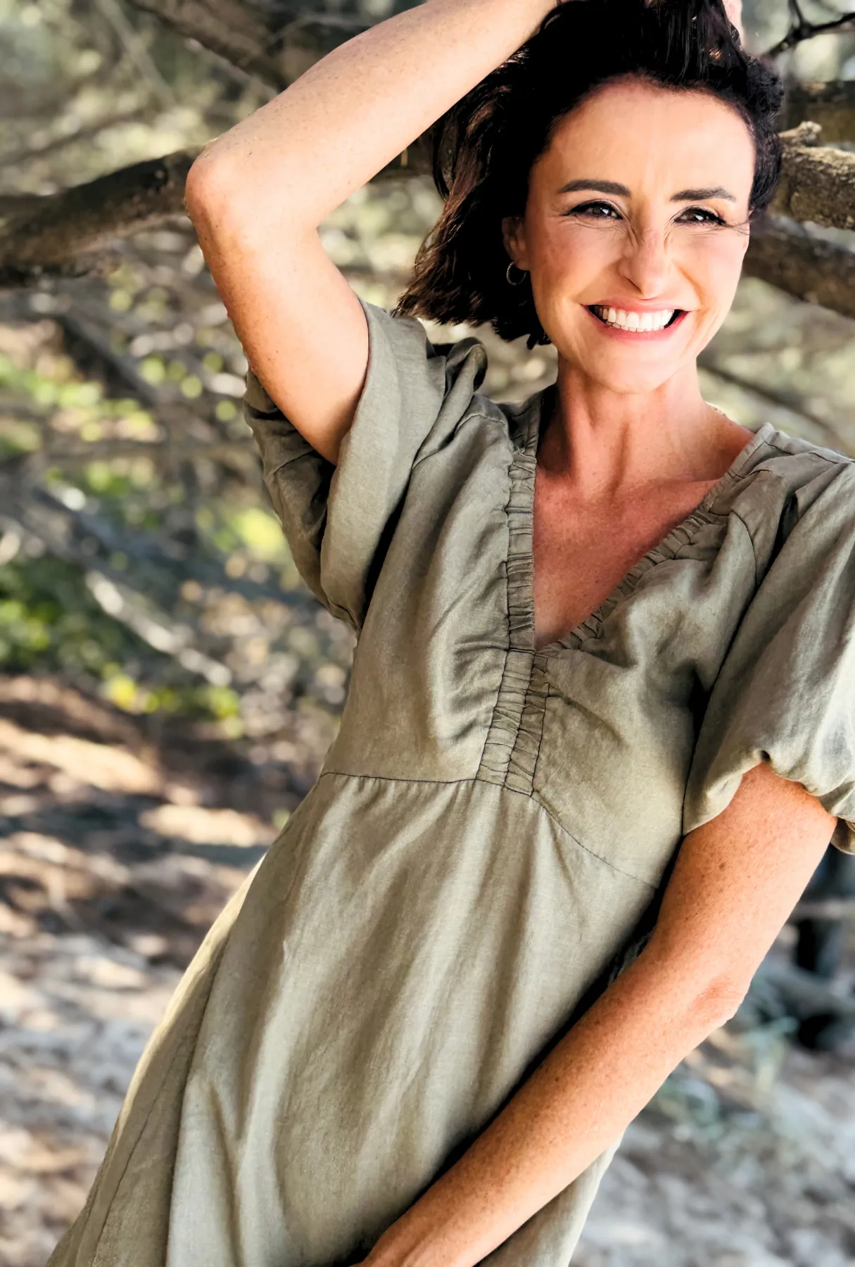 Free Spirit Peasant Dress - Leaf