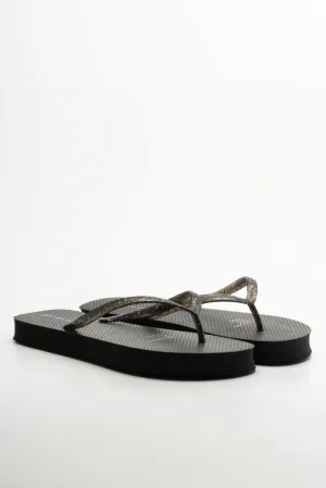 Glitter Flip Flop Black