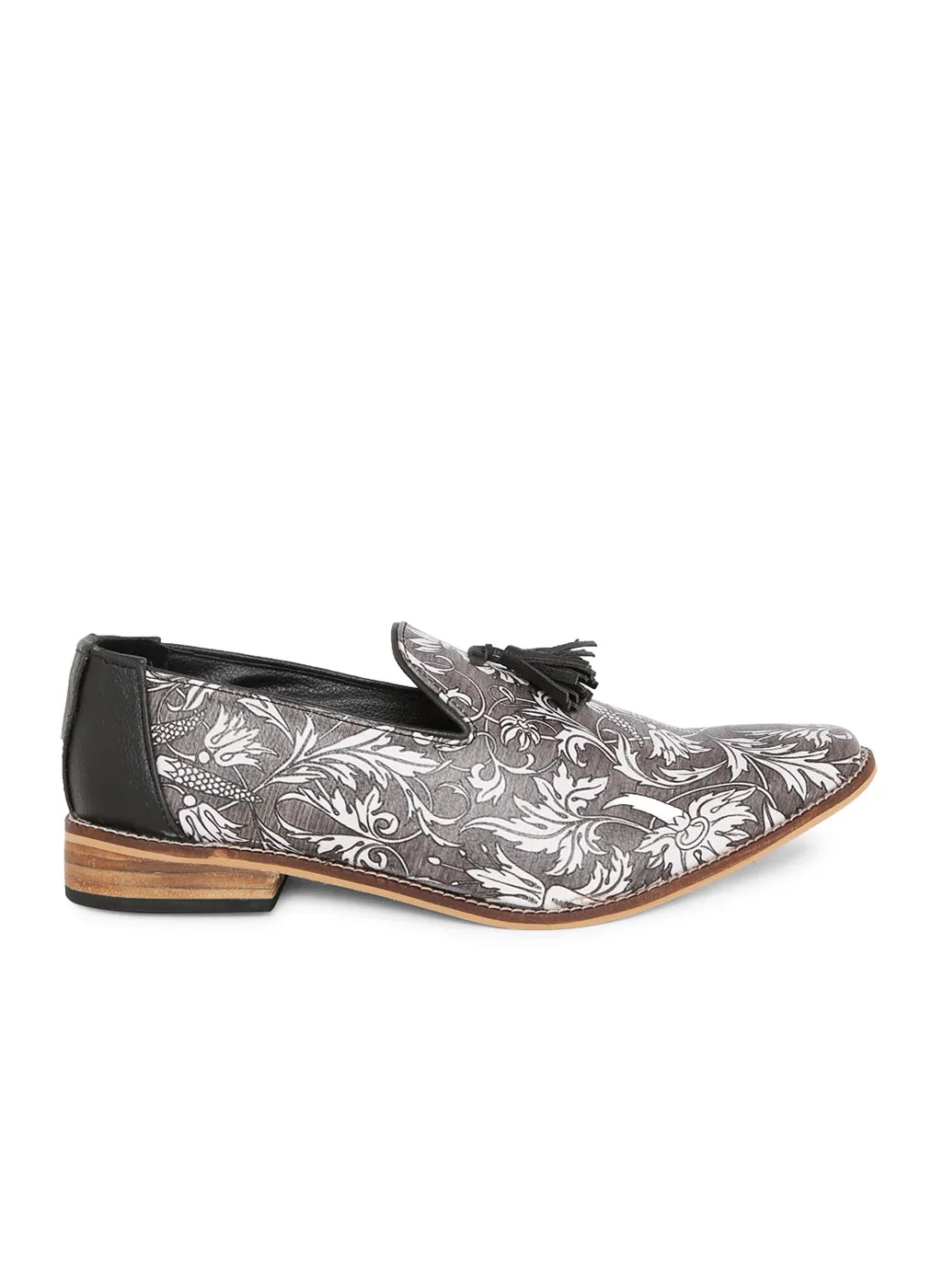 Grey Tassel Loafers Shoes