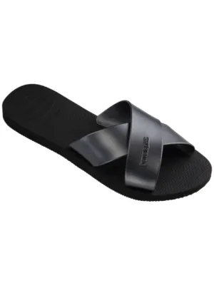 Havaianas Aqua Metallic Sandal in Black