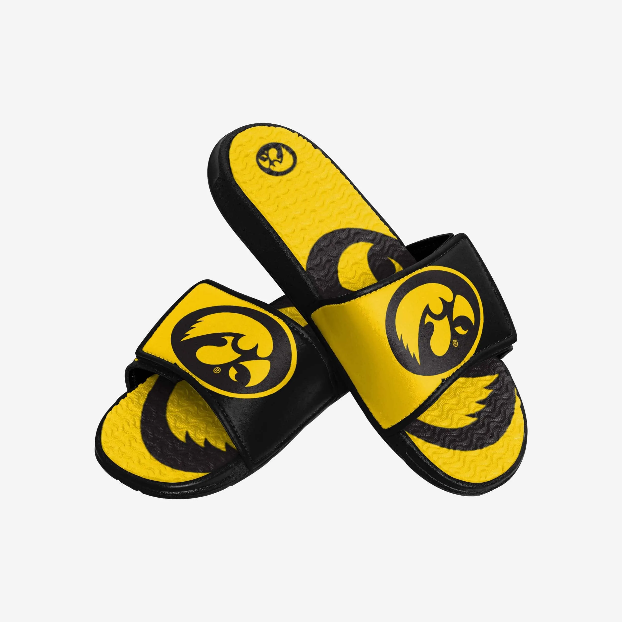 Iowa Hawkeyes Colorblock Big Logo Gel Slide