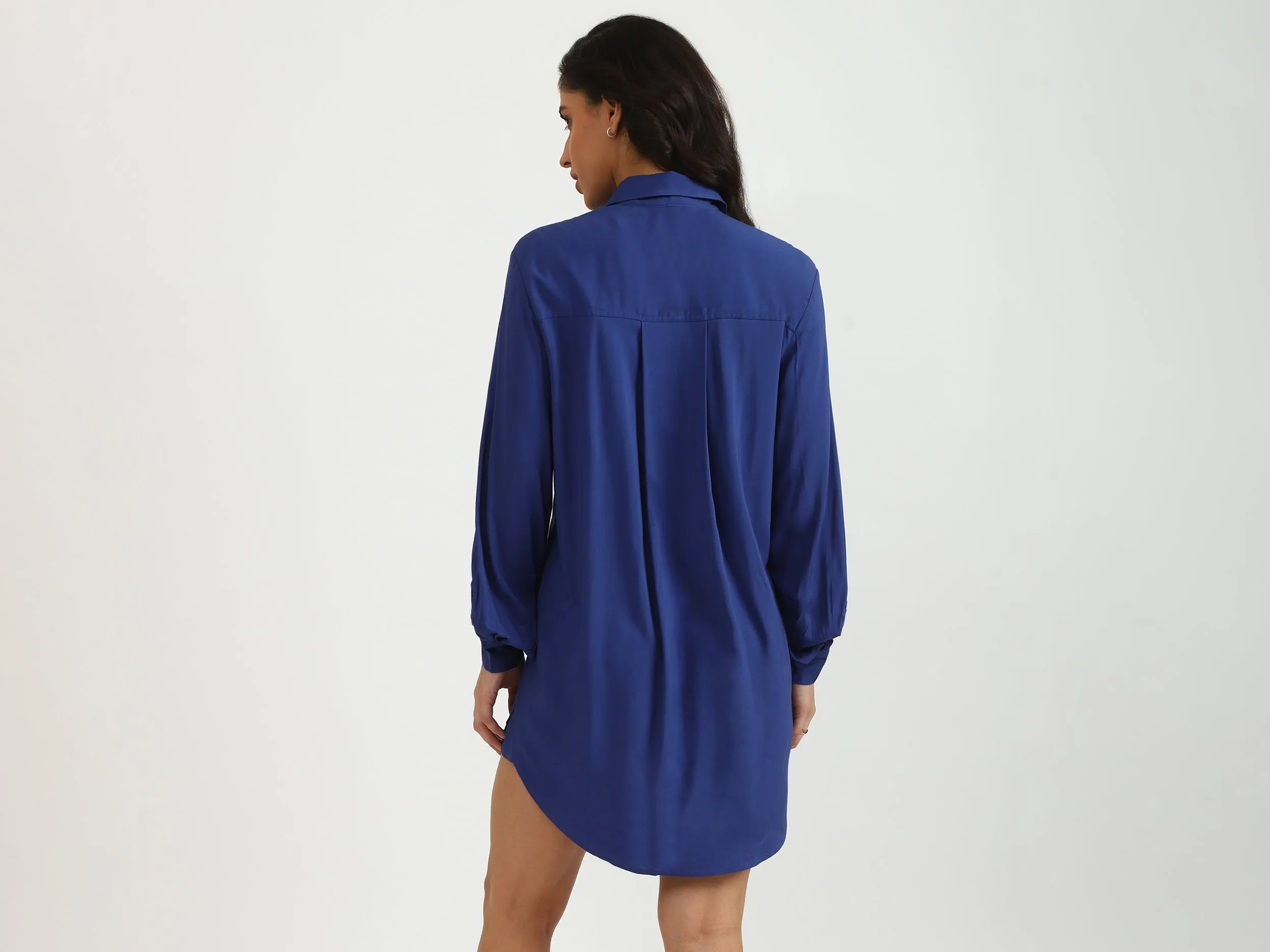 Ladies Solid Mini Dress