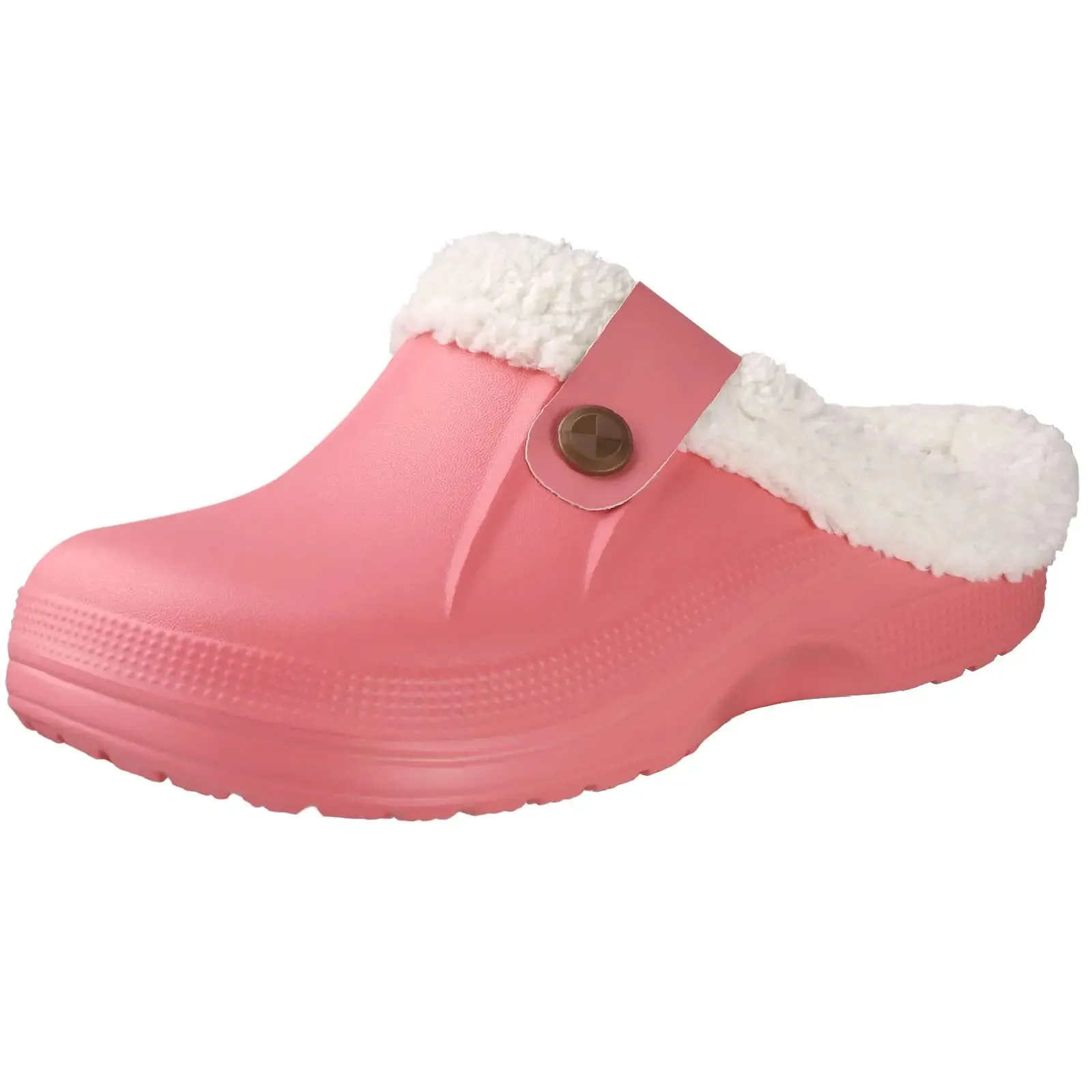 Litfun New Design Plush Garden Shoes Women Fur Clogs Slippers Non-Slips Cozy Fuzzy Home Slides Men Soft Furry Waterproof Slipper