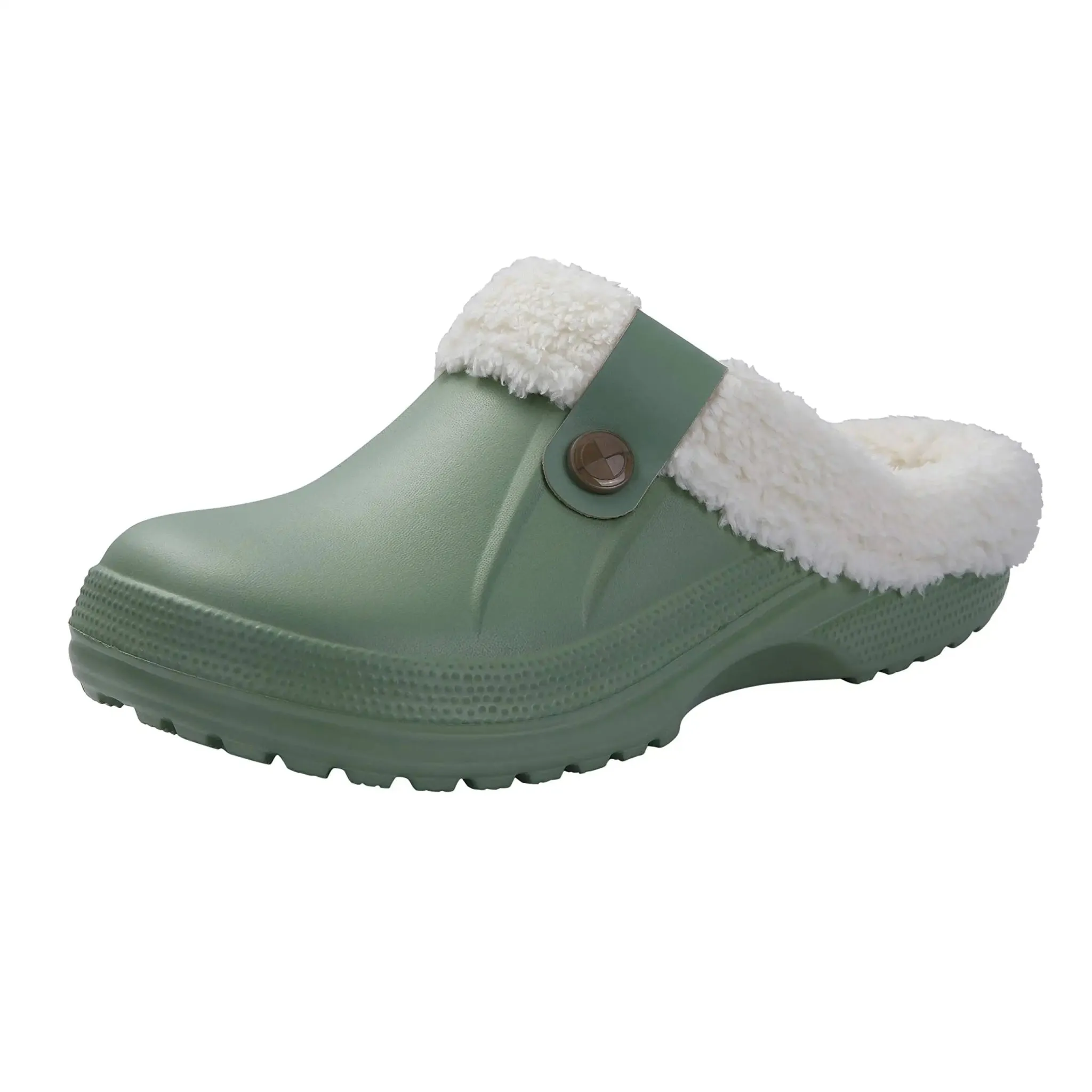 Litfun New Design Plush Garden Shoes Women Fur Clogs Slippers Non-Slips Cozy Fuzzy Home Slides Men Soft Furry Waterproof Slipper