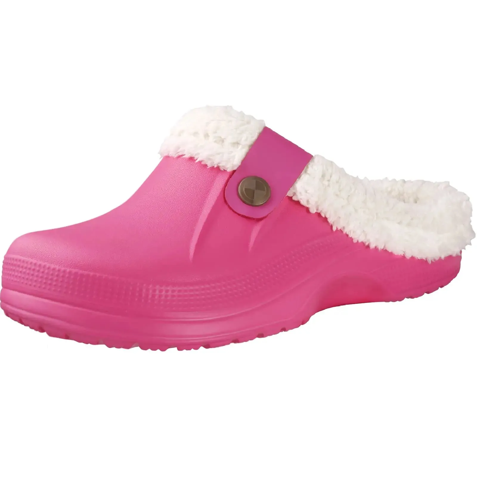 Litfun New Design Plush Garden Shoes Women Fur Clogs Slippers Non-Slips Cozy Fuzzy Home Slides Men Soft Furry Waterproof Slipper