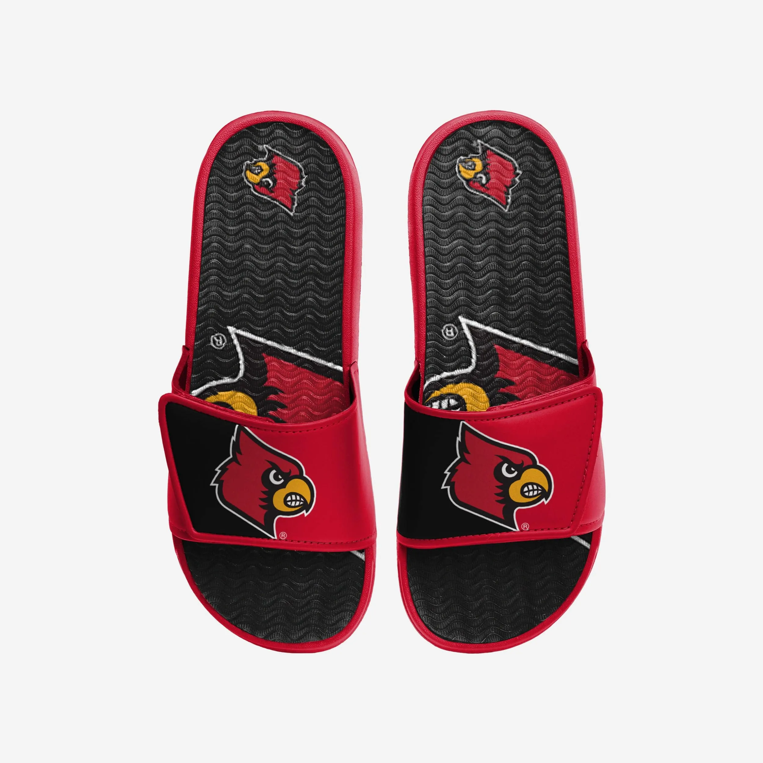 Louisville Cardinals Colorblock Big Logo Gel Slide