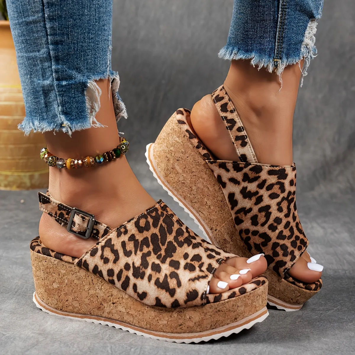 Luna Platform Buckle Sandals - EVA shock absorbing sole
