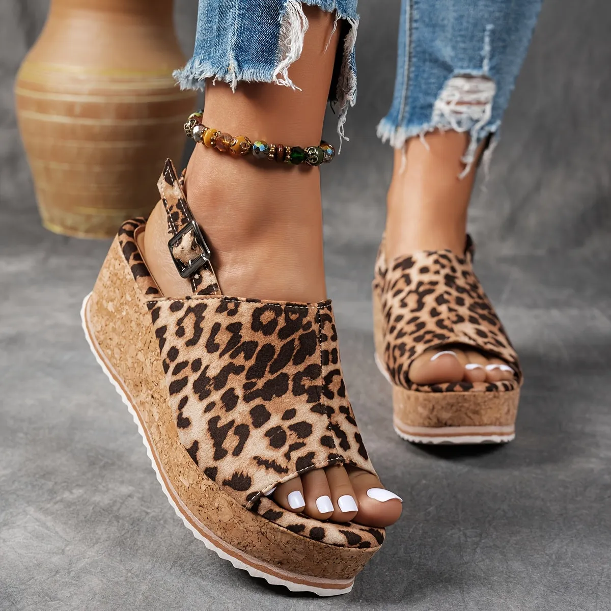 Luna Platform Buckle Sandals - EVA shock absorbing sole