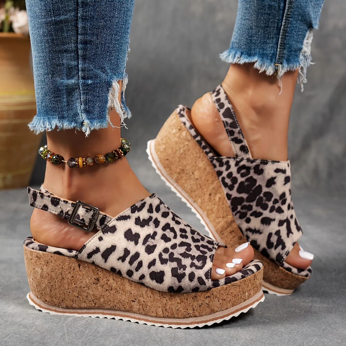 Luna Platform Buckle Sandals - EVA shock absorbing sole