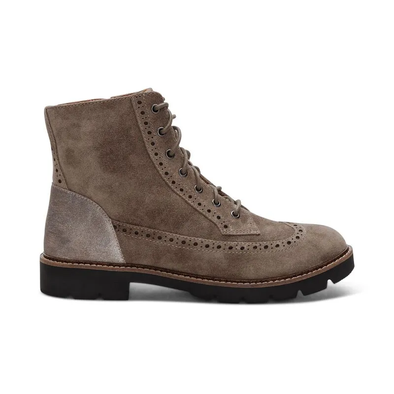 Margot Lace-Up Boot - Taupe - LL502
