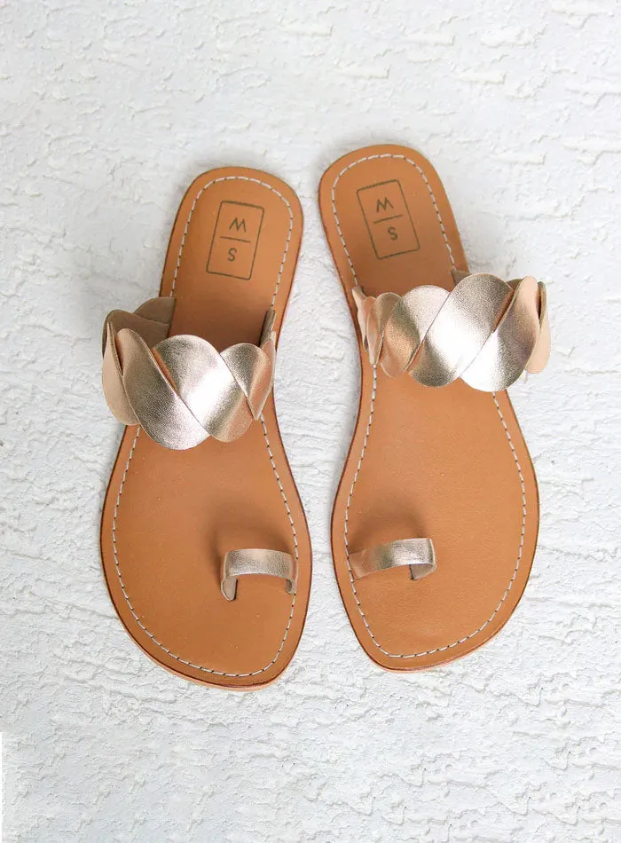 Meher Rose Gold Sandals