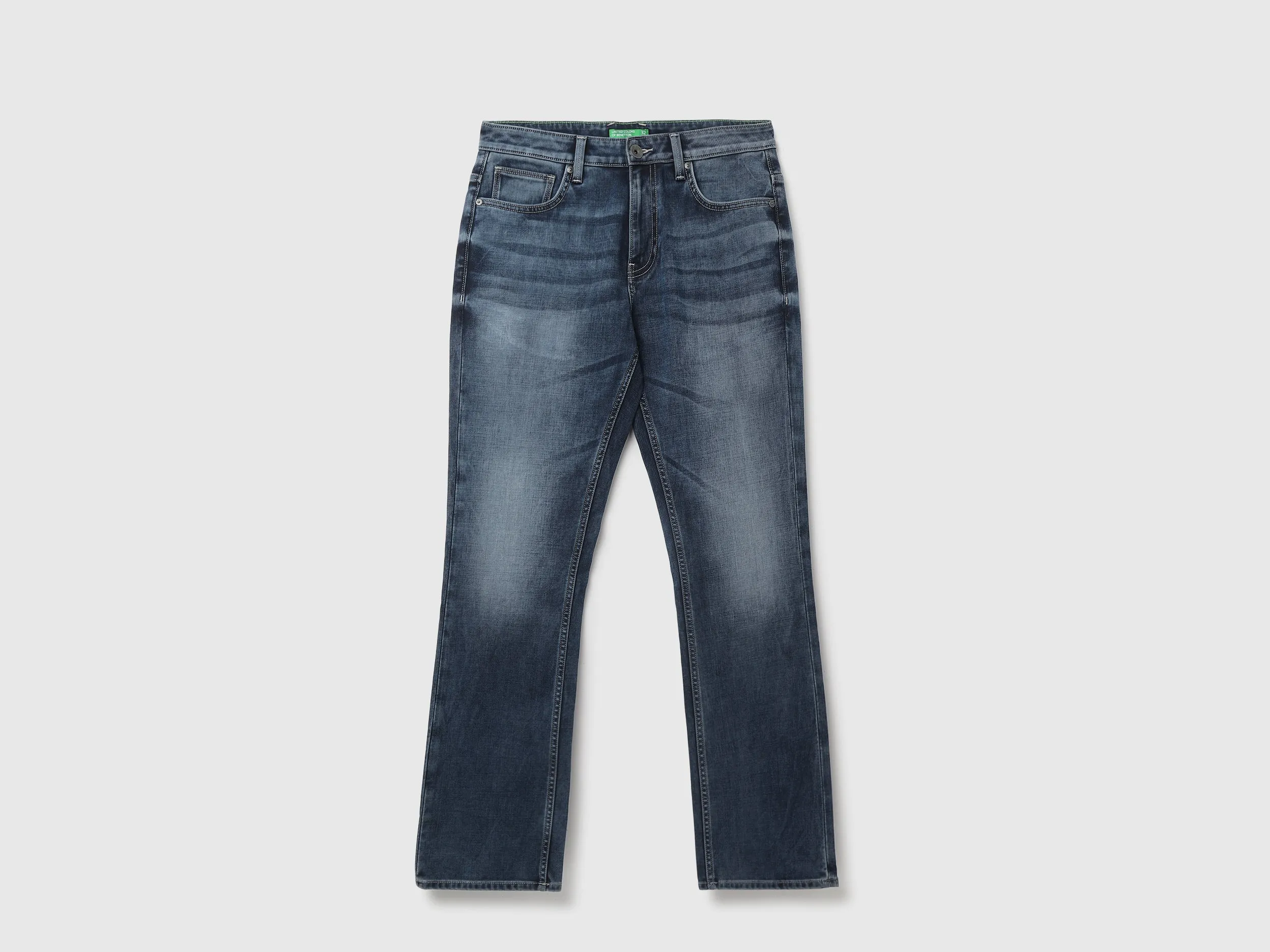Men's Solid Bootcut Jeans